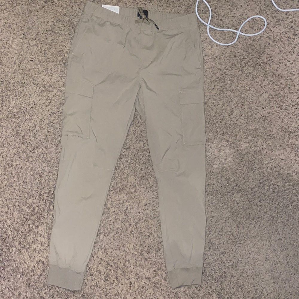 Drawstring never worn nylon cargos
